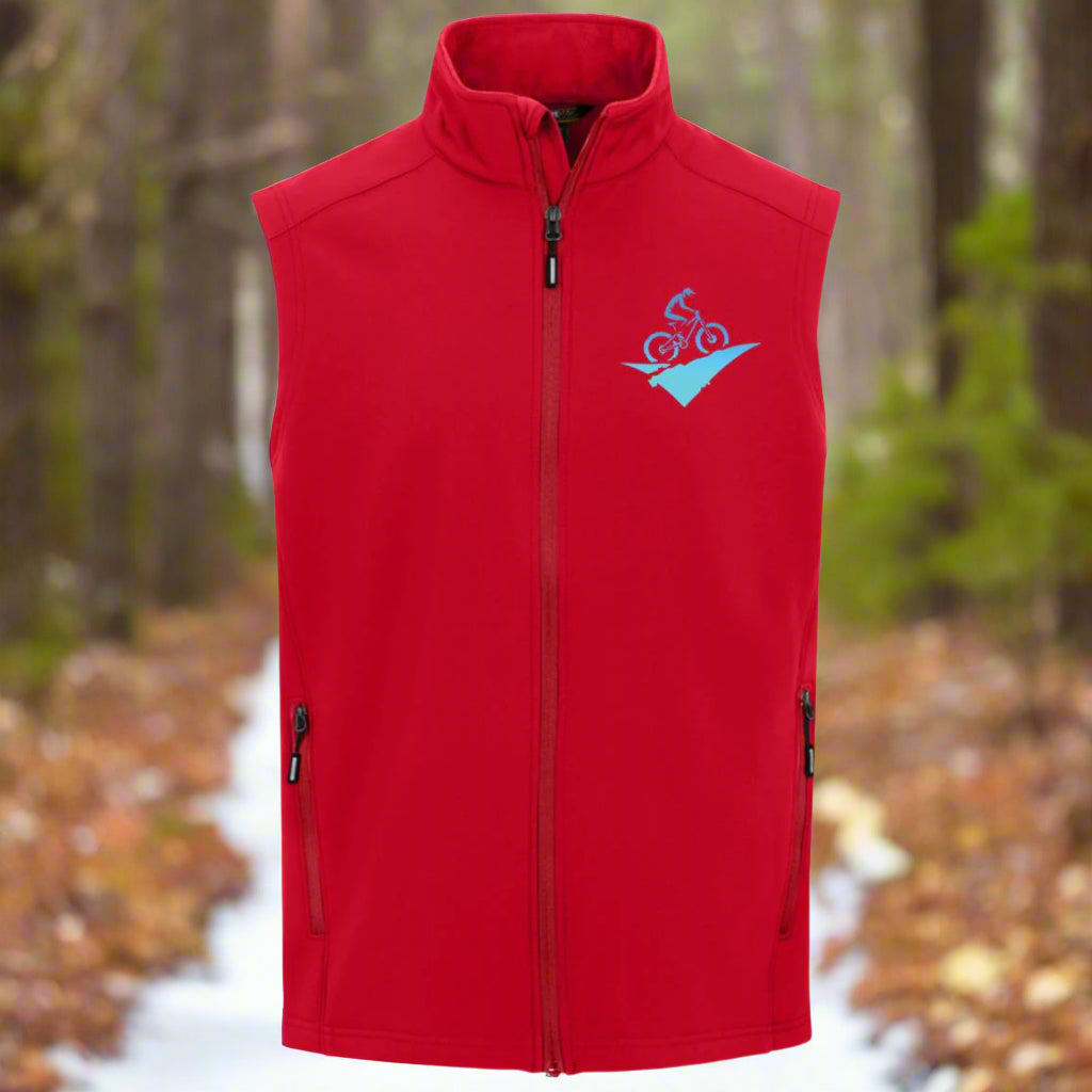Mens Winter vest jacket fat biking jacket red