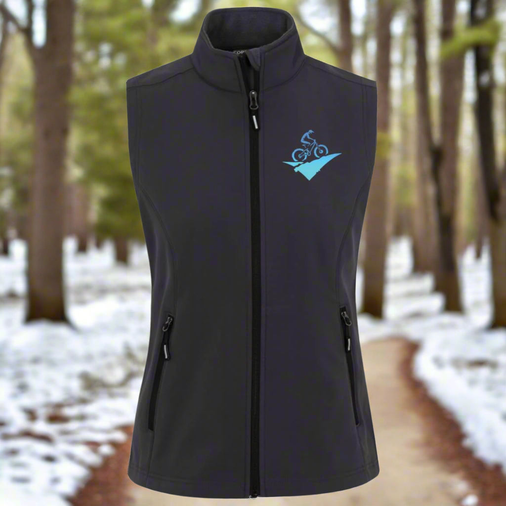 Womens Winter vest jacket fat biking jacket charcoal