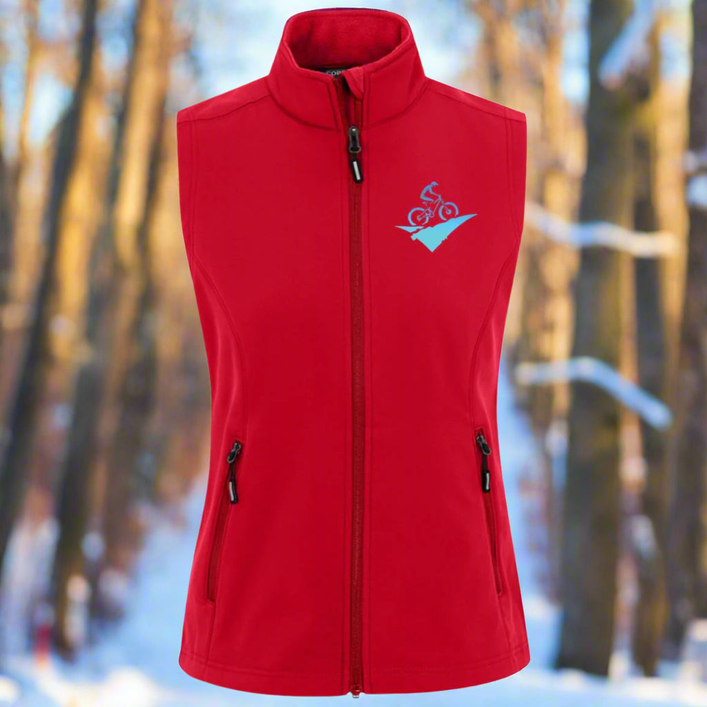 Womens Winter vest jacket fat biking jacket red