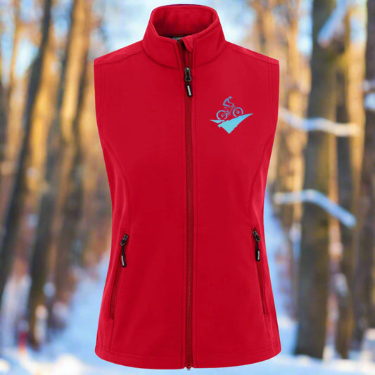 Womens Winter vest jacket fat biking jacket red