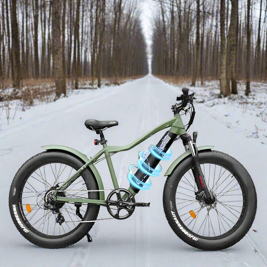 Water and electricity don't do well together! Keep your eBike battery safe from the elements and grime with our neoprene Weatherproof Battery Cover with Velcro. This super easy to install solution will keep your eBike battery protected. One size fits most. Tested on small to large batteries, this should fit most eBikes. Reflective embellishments on both sides for added visibility at night.