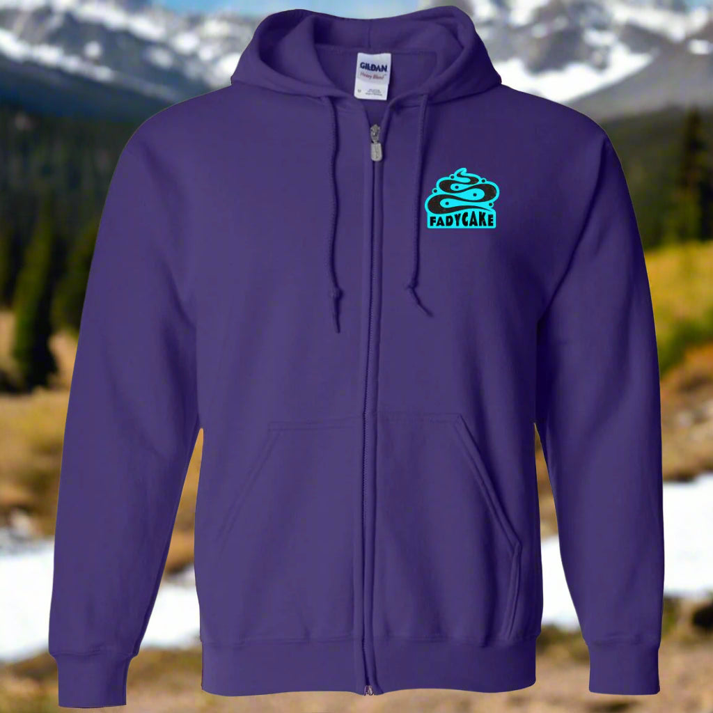 FADYCAKE Logo Ice Blue Full Zip Hoody