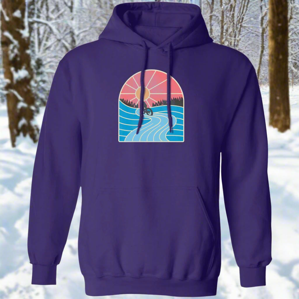 Groomed Trail Fat Bike Ride Pullover Hoody