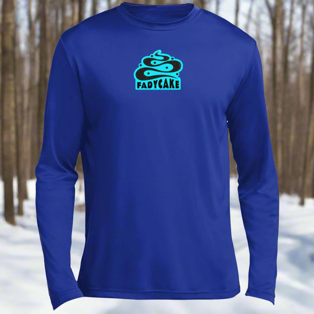 FADYCAKE Logo Ice Blue Long Sleeve Riding Shirt