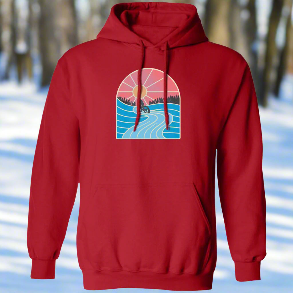 Groomed Trail Fat Bike Ride Pullover Hoody