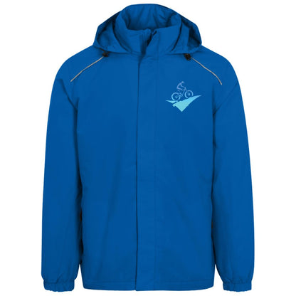 Mens Weather Proof Fleece Lined Jacket With Hood fat biking jacket - blue