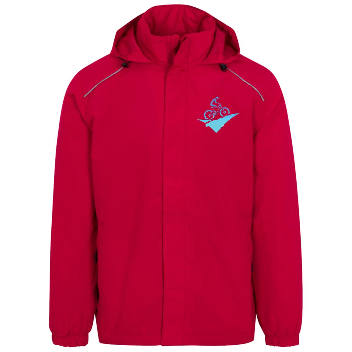 Mens Weather Proof Fleece Lined Jacket With Hood fat biking jacket - red