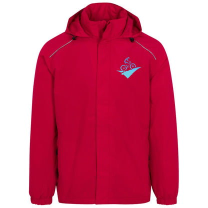 Mens Weather Proof Fleece Lined Jacket With Hood fat biking jacket - red