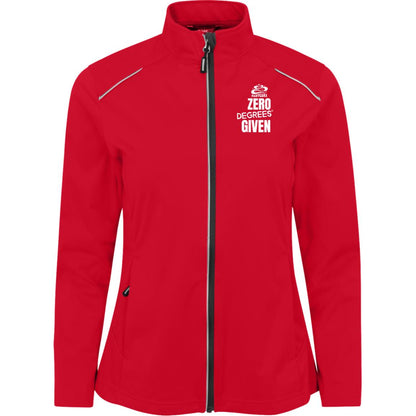 Womens FADYCAKE Winter Cycling Weatherproof Tech Soft-Shell Jacket red
