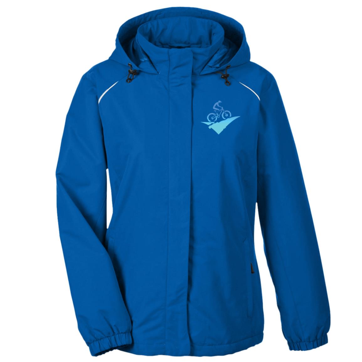 Womens Weather Proof Fleece Lined Jacket With Hood fat biking jacket - blue