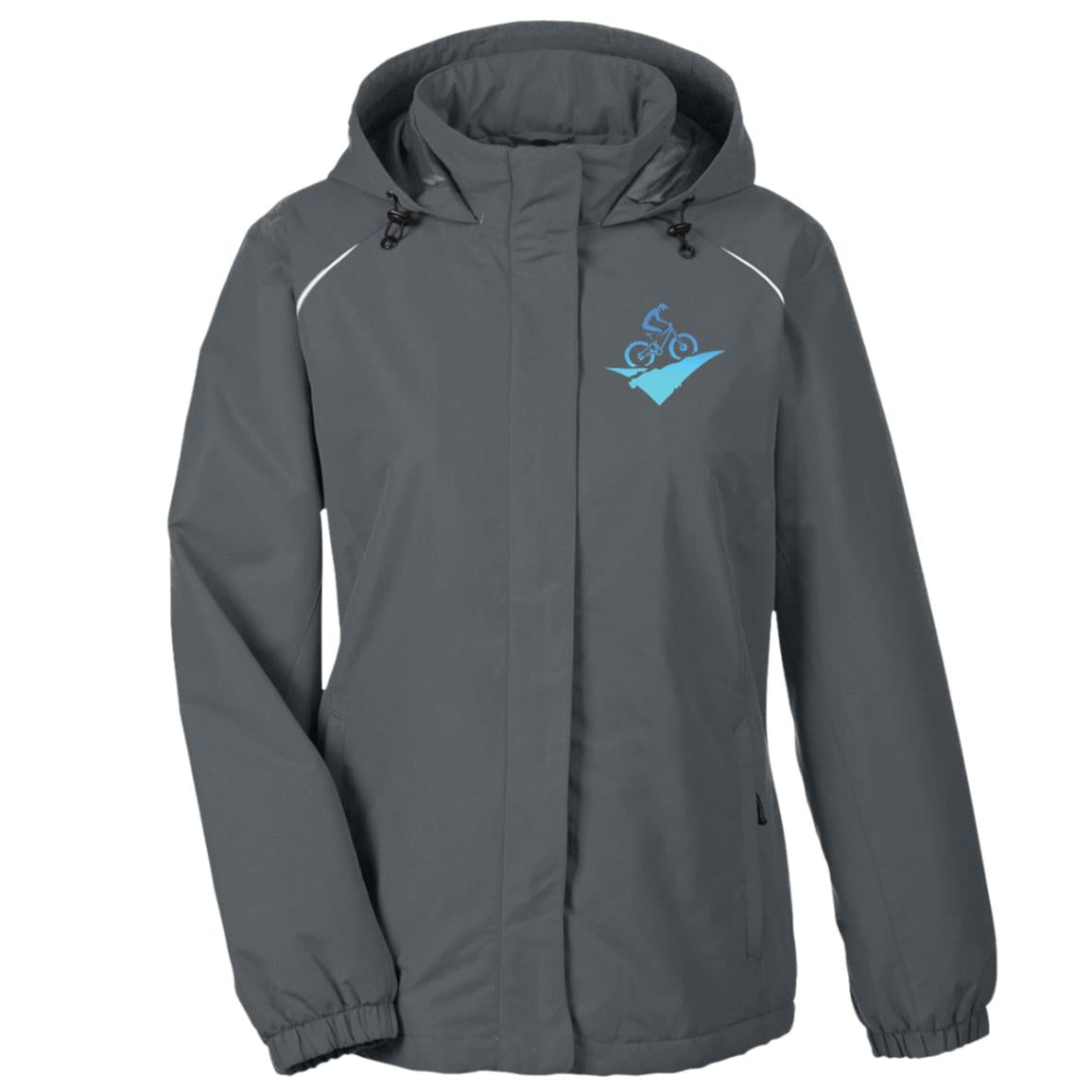 Womens Weather Proof Fleece Lined Jacket With Hood fat biking jacket - carbon