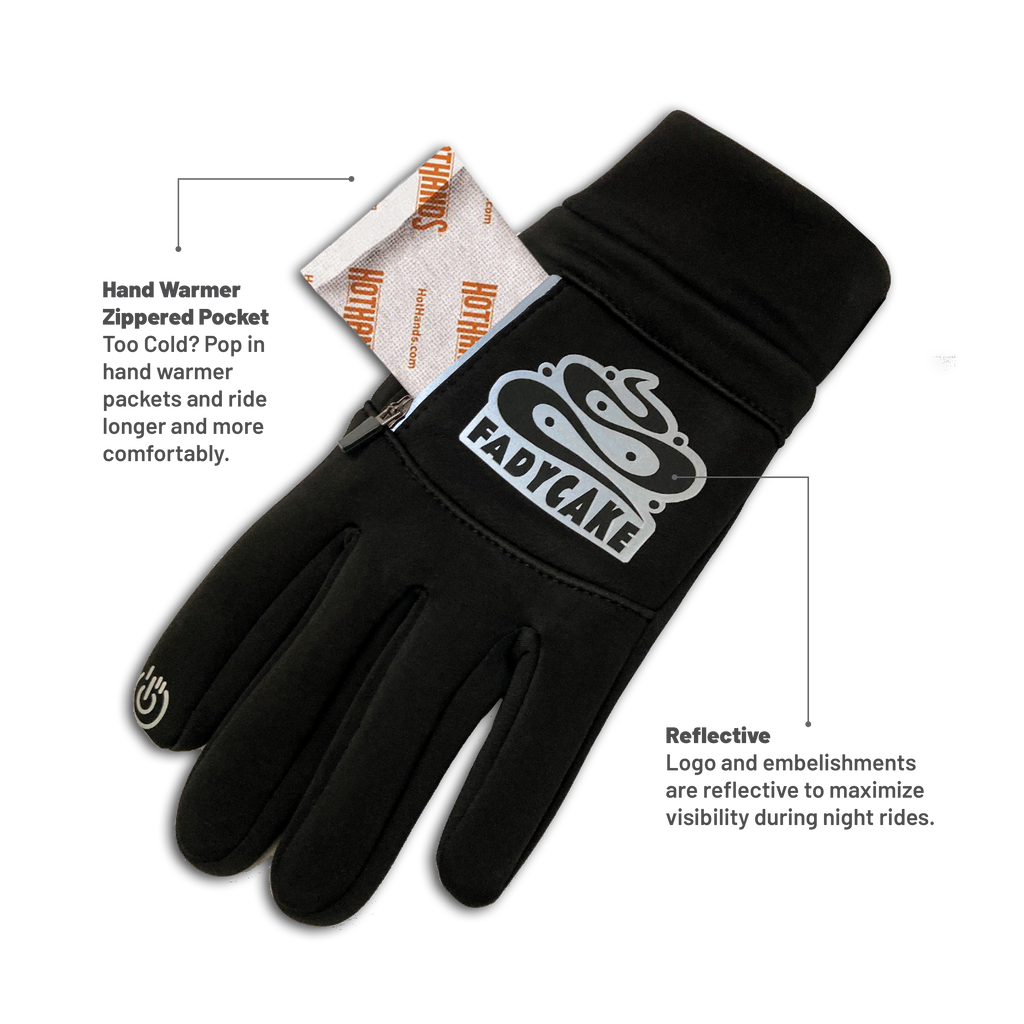 FADYCAKE Weatherproof Winter Bike Riding Gloves with Pocket for
